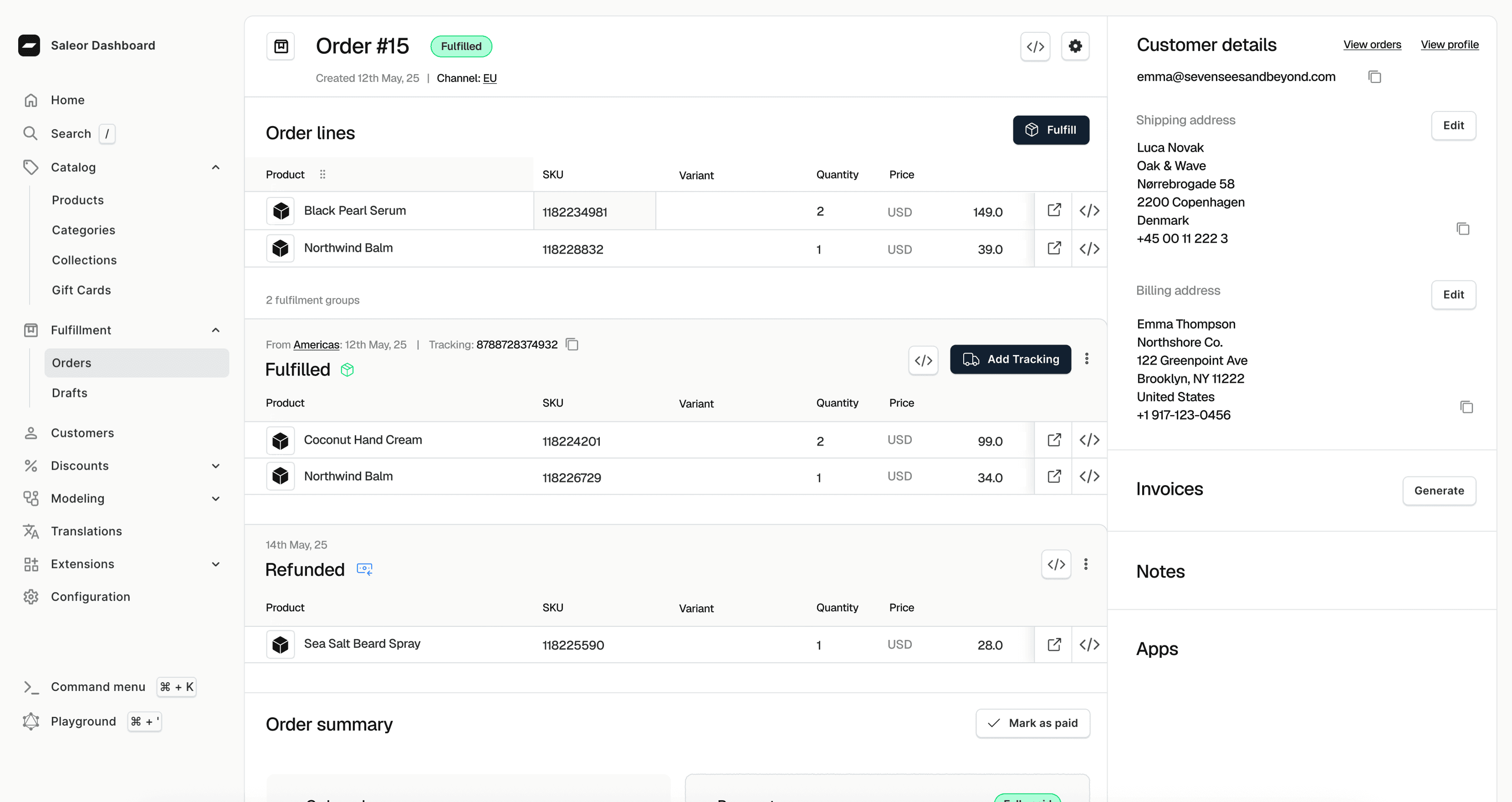 Saleor Administration Dashboard